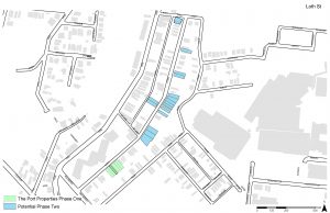 Map showing lots included in Loth Street Development Request for Proposals