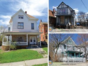 Collage image of three single family homes in Price Hill.