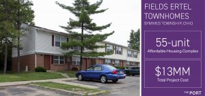 Image of Fields Ertel Townhomes - Multiple buildings encompassing connected two-story townhouses.